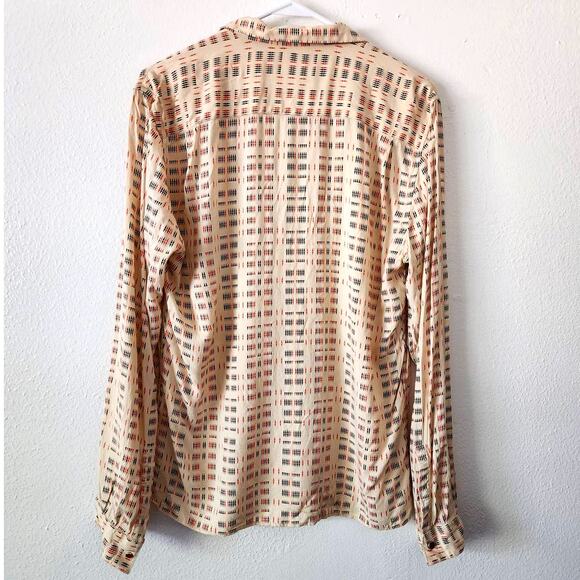 The Kooples Sunrise Capsule Collection Retro Printed Snap Button Down Blouse - Picture 2 of 4